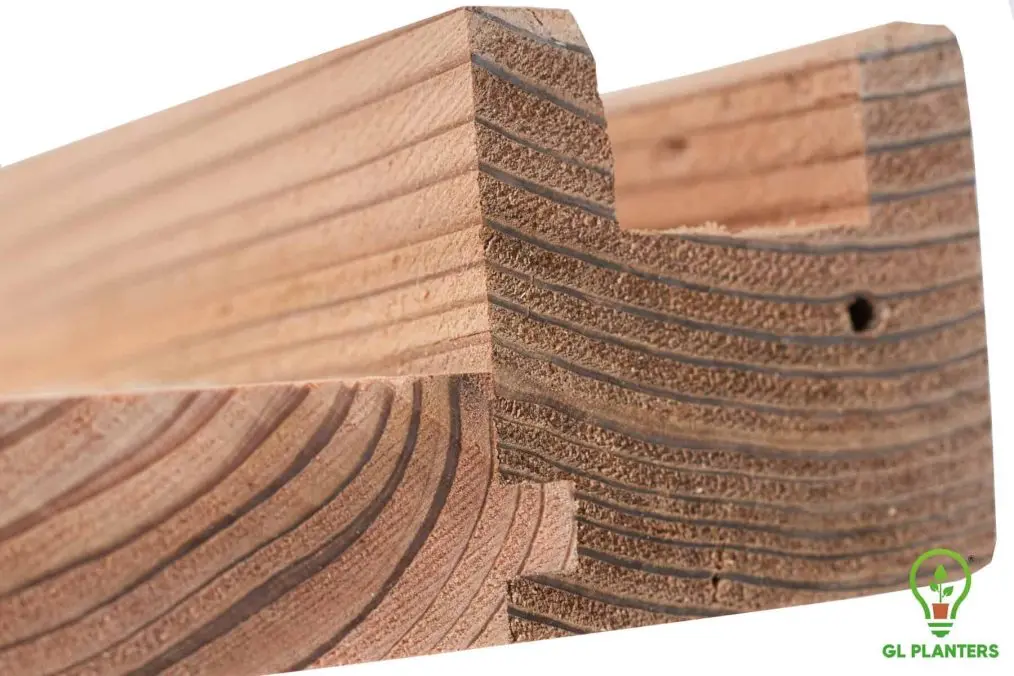 High grade tongue-and-groove cedar profile showing stronger interlocking joinery