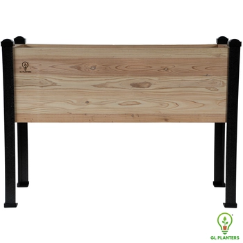 30-inch comfort-height cedar raised garden bed for no-bend standing gardening