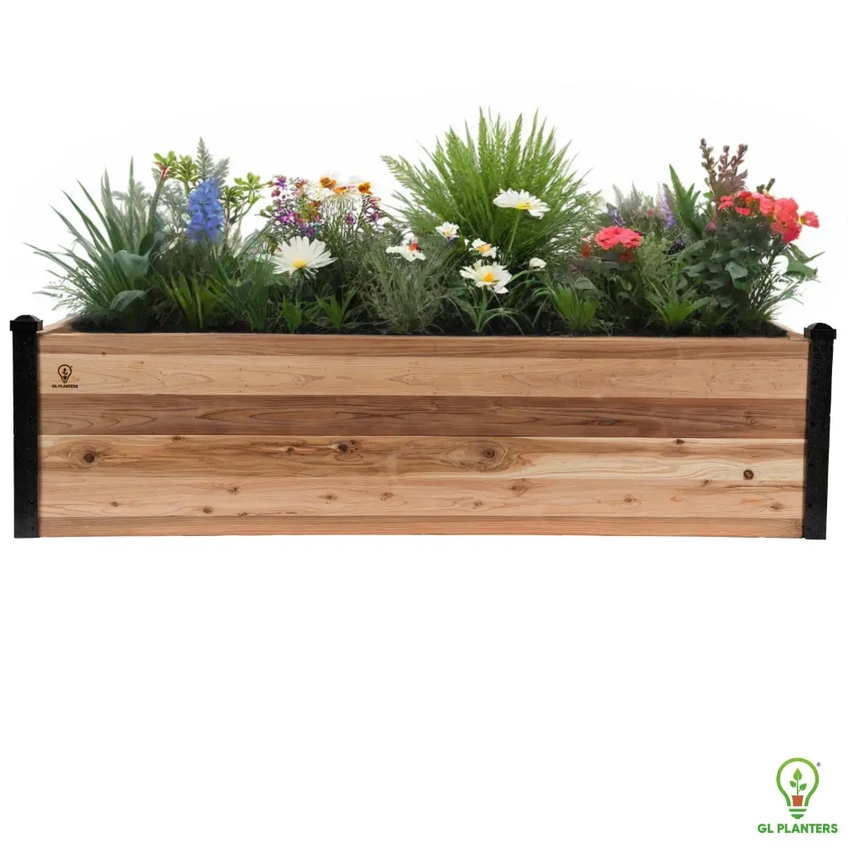 7236 Ground Cedar Raised Garden Bed (18" Deep) GL Planters