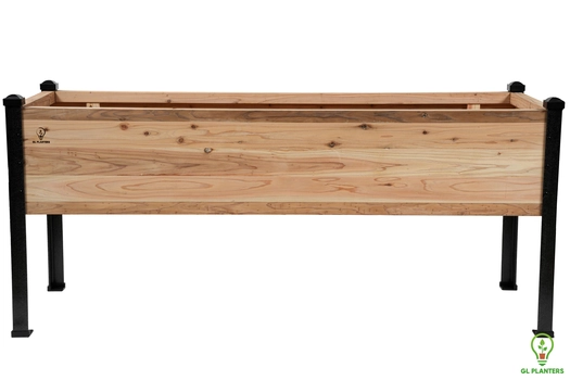 Ergonomic standing garden bed designed for no-bend gardening at the perfect 30-inch height for back and knee comfort.